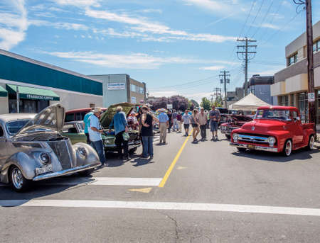 Sidney BC, Canada - July 24, 2016. Sidney Extravaganza, large antique collector car event in Sidney...