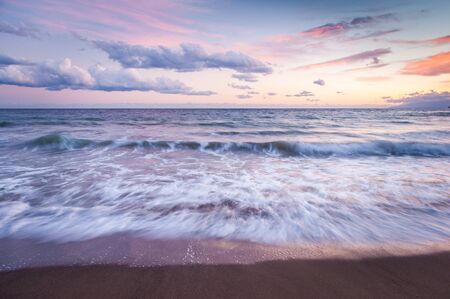 Sunset sea shoreの写真素材