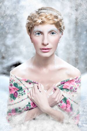 Winter beauty portrait