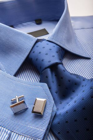 Close up shots of blue striped manの写真素材