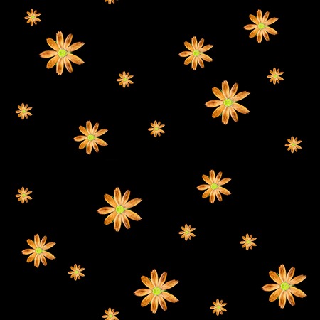Neon watercolor pattern of colorful cosmos flowersの写真素材