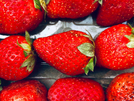 Red color Strawberry fruitの写真素材