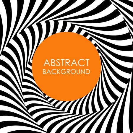 Spiral black and white lines vector abstract backgroundのイラスト素材