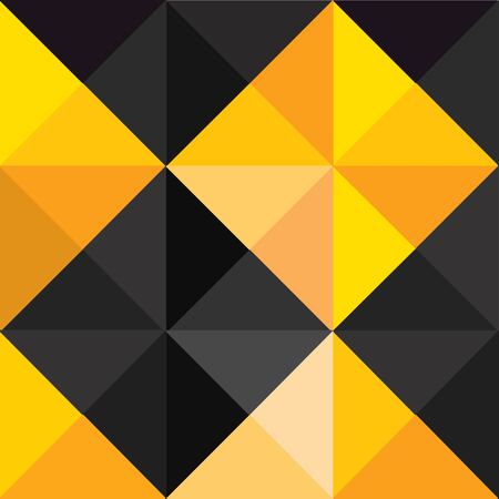 Pyramid seamless pattern polygon colorful and blackのイラスト素材