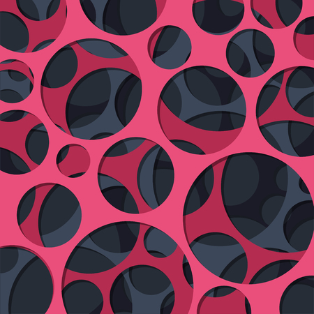 Colorful paper cut with circles vector 3D pattern modern design backgroundのイラスト素材