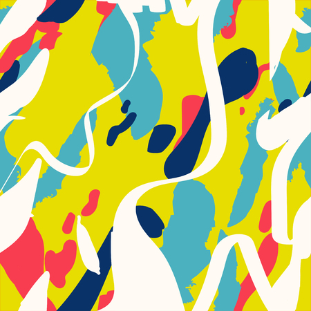 Abstract artistic hand drawn paint background with brush linesのイラスト素材