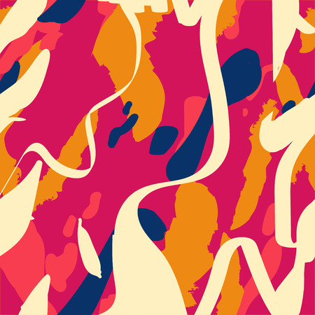 Abstract artistic hand drawn paint background with brush linesのイラスト素材