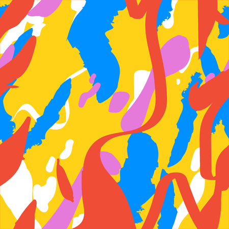 Abstract artistic hand drawn paint background with brush linesのイラスト素材