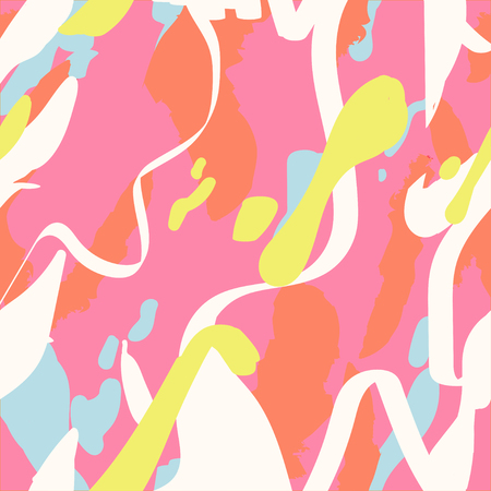 Abstract artistic hand drawn paint background with brush linesのイラスト素材