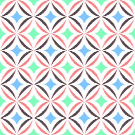 Beautiful and Embelished geometrical and ikat patternの写真素材