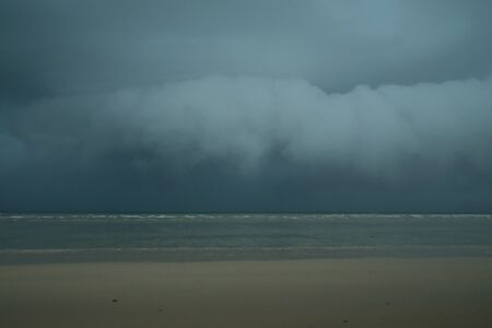 Rain in the sea, the southern part of Thailandの写真素材