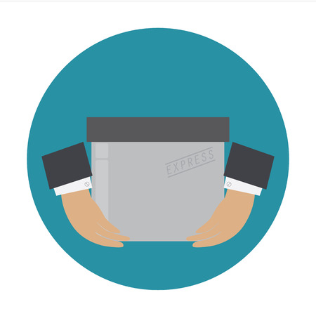 delivery box icon vectorのイラスト素材