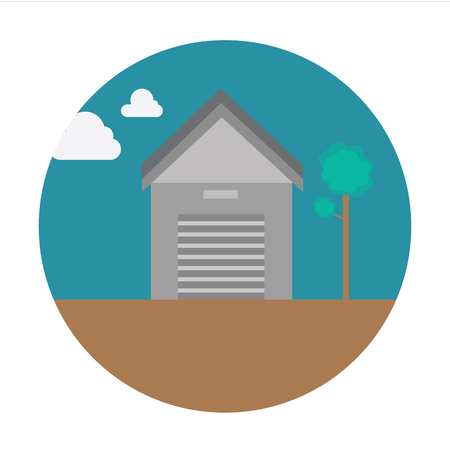 garage icon vectorのイラスト素材