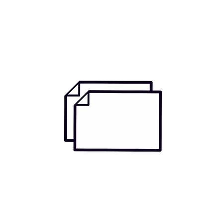 Document copy icon on white background. Copy paper,の写真素材