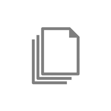 Document copy icon on white background. Copy paper,の写真素材