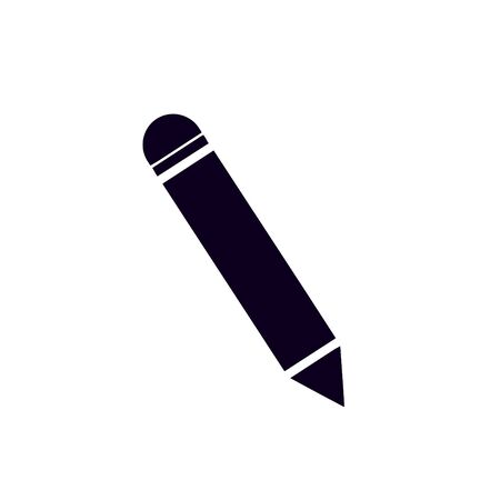 Pencil icon on white background. Educational and business tools.の写真素材