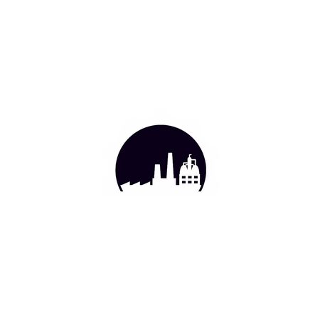 Industrial icon on white background.Modern production technology.の写真素材