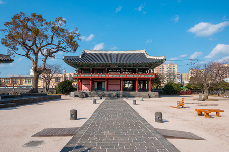 The Jeju Mok Office, the seat of the local governor during the Joseon dynasty (1392-1910)のeditorial素材