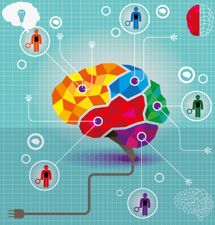Human Brain Infographic conceptのイラスト素材