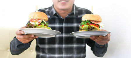 Hamburgers in Busan, South Koreaの写真素材