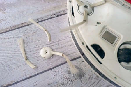 Low quality sideâ brush for robot vacuum cleanerの写真素材