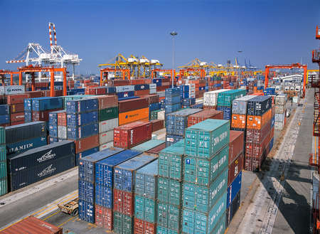 Shipping containers from Port