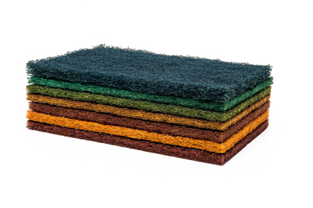 Set Scrubber Pads photo on white backgroundの写真素材