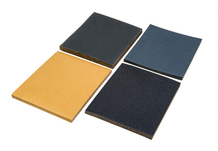 Sand Papers 4 Sets on White Background