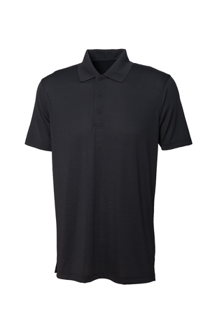 Golf tee shirt black color for man or woman on white backgroundの写真素材
