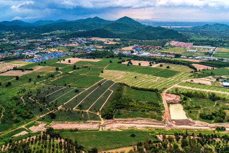Land Development Farming and Agriculture in Thailand aerial photo