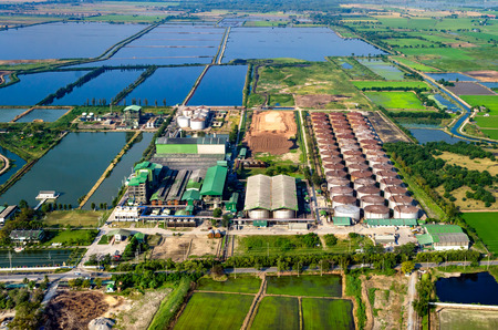 Aerial Photography of Farming and Agriculture in Thailandの写真素材
