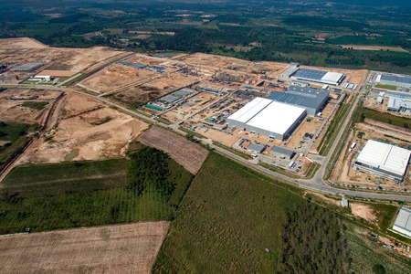 Industrial Estate Land Development Earthmoving and Construction, Thailandの写真素材