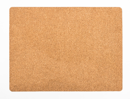 Brown textured cork wood isolated on white background.の写真素材