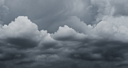 Dark storm clouds before rain used for climate background. Clouds become dark gray before raining....
