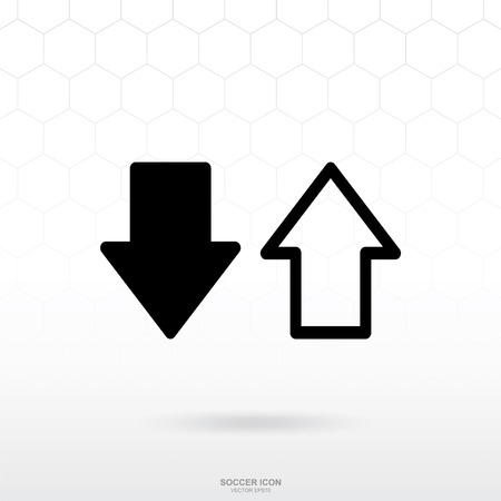 Change player or replace icon. Soccer football sport sign and symbol for template design. Vector illustration.のイラスト素材