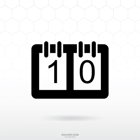 Soccer scoreboard icon. Soccer football sport sign and symbol for template design. Vector illustration.のイラスト素材