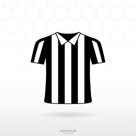 Referee shirt icon. Soccer football sport sign and symbol for template design. Vector illustration.のイラスト素材