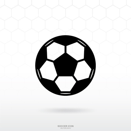Soccer football ball icon. Soccer sport sign and symbol for template design. Vector illustration.のイラスト素材
