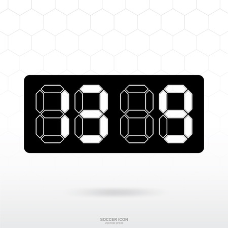 Substitution board icon. Soccer football sport sign and symbol for template design. Vector illustration.のイラスト素材