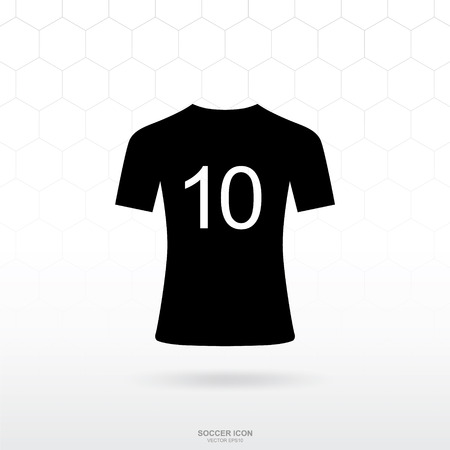 Soccer shirt uniform icon. Soccer football sport sign and symbol for template design. Vector illustration.のイラスト素材