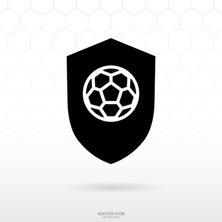 Soccer logo icon. Soccer football sport sign and symbol for template design. Vector illustration.のイラスト素材