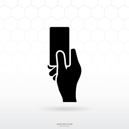 Get card icon. Soccer football sport sign and symbol for template design. Vector illustration.のイラスト素材