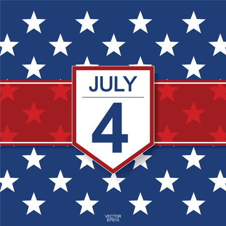 4th of July - Background for USA(United States of America) Independence Day. Vector illustration.のイラスト素材