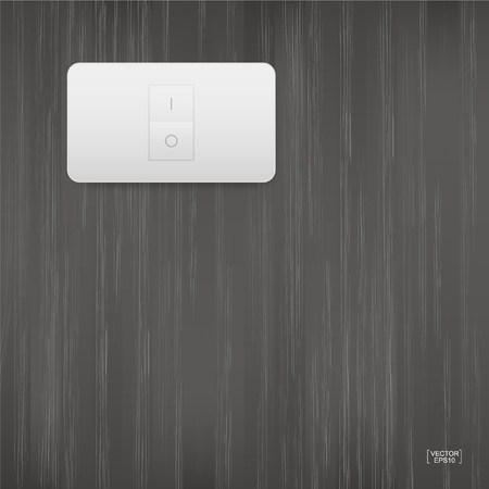 Light switch on wood wall background. Vector illustration.のイラスト素材