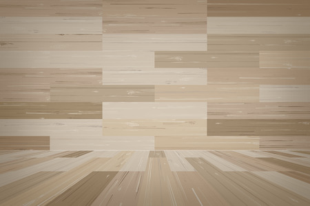 Empty wooden room space for background. Vector illustration.のイラスト素材