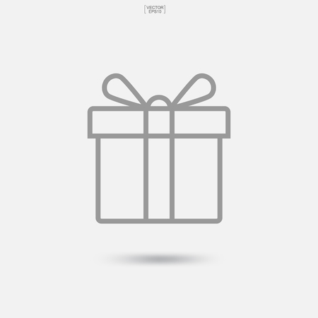 Gift box icon. Vector illustration.のイラスト素材