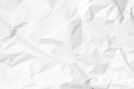 White crumpled paper texture for background.の写真素材