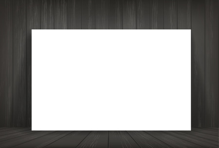 White paper in dark room space background. Vector illustration.のイラスト素材