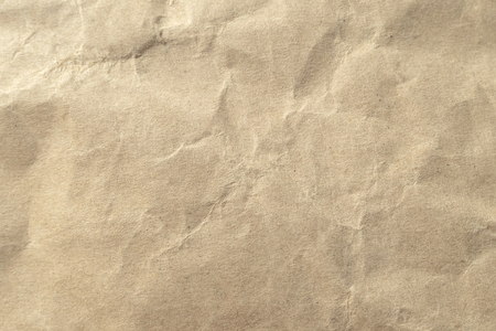 Brown crumpled paper texture for background.の写真素材