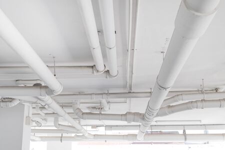Water pipe system. Installation of water pipe in the building. Water pipe transport system in the building.の写真素材
